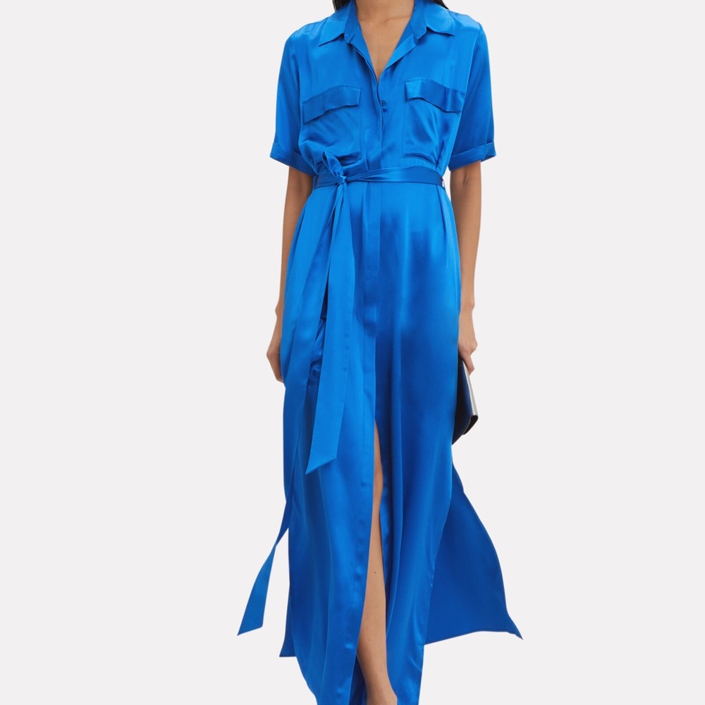L’agence Klement silk shirt dress